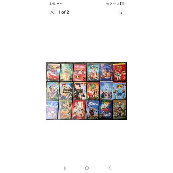1805 Other - 5 Random Animated/Pixar Disney Movie DVD lot